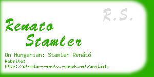 renato stamler business card